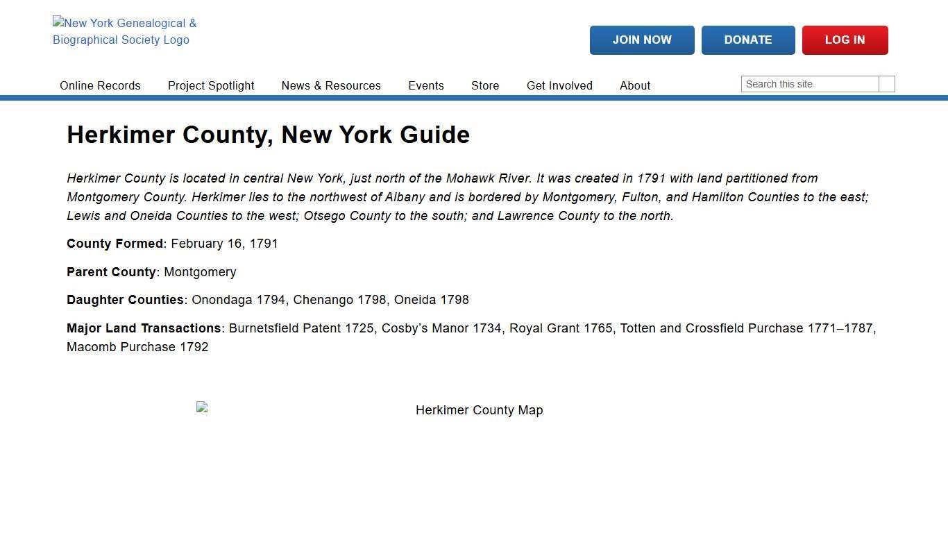 Herkimer County, New York Guide New York Genealogical & Biographical Society
